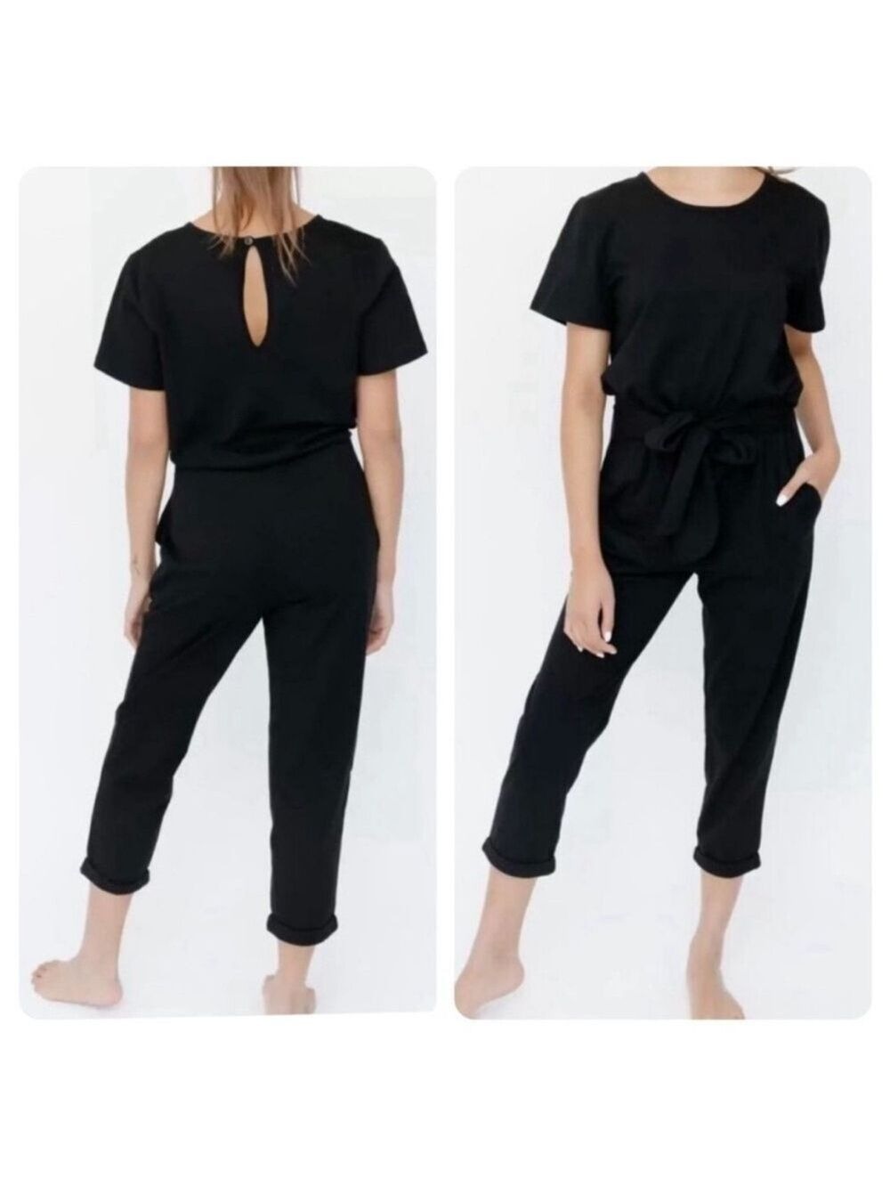 Smash + Tess x The Birds Papaya Black
Jemma Romper Tie Belt Jumpsuit Size Medium